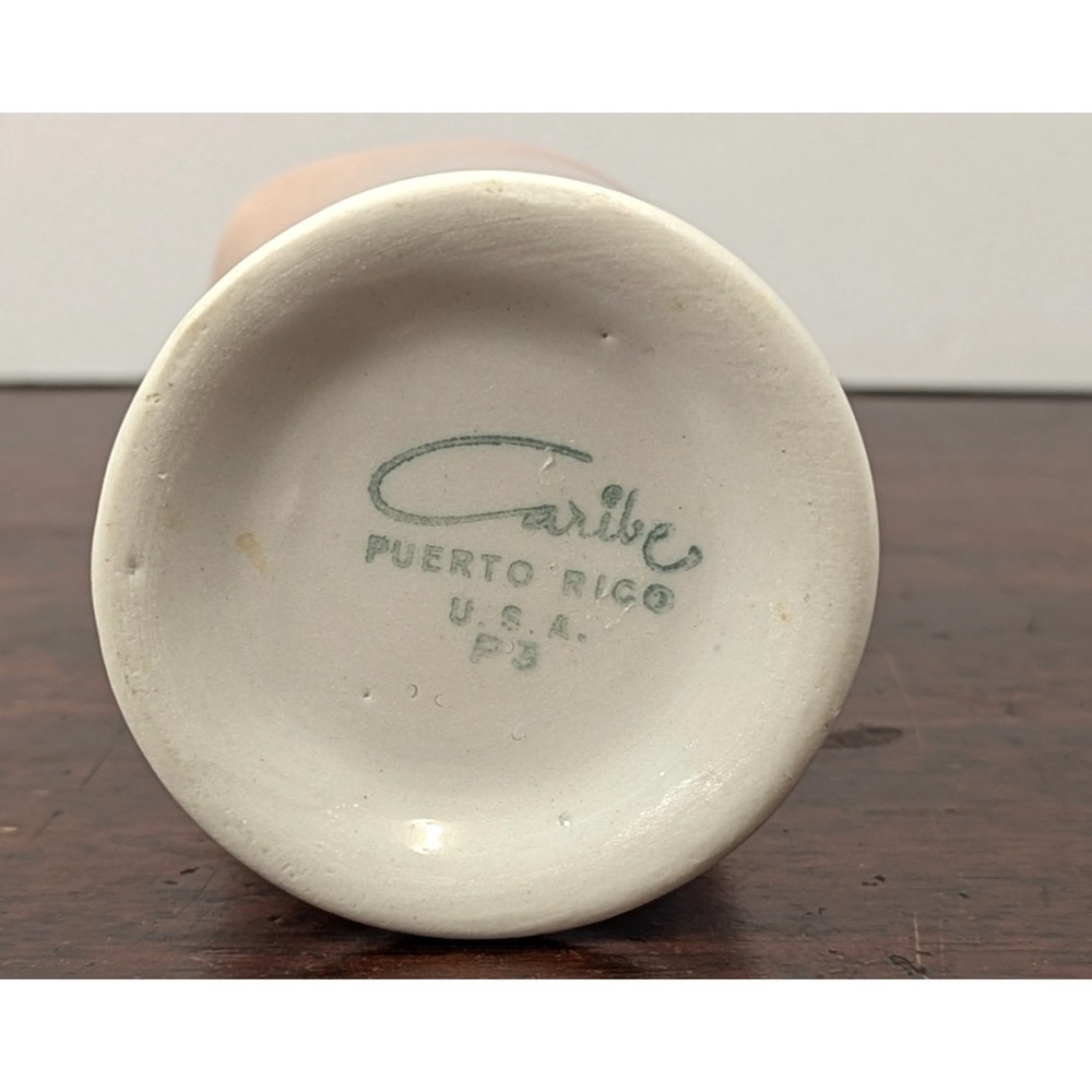 Caribe Puerto Rico Pottery Creamer Pitcher Beige Stoneware Mid Century 3.5" - Picture 7 of 7